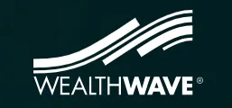 WealthWave logo with stylized wave lines design